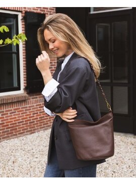 Chabo Leren Stylish Bucket Bag Chocolate
