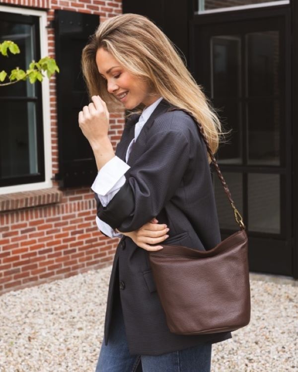 Chabo Leren Stylish Bucket Bag Chocolate