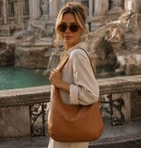 Chabo Leren Schoudertas Hobo Brisbane Camel