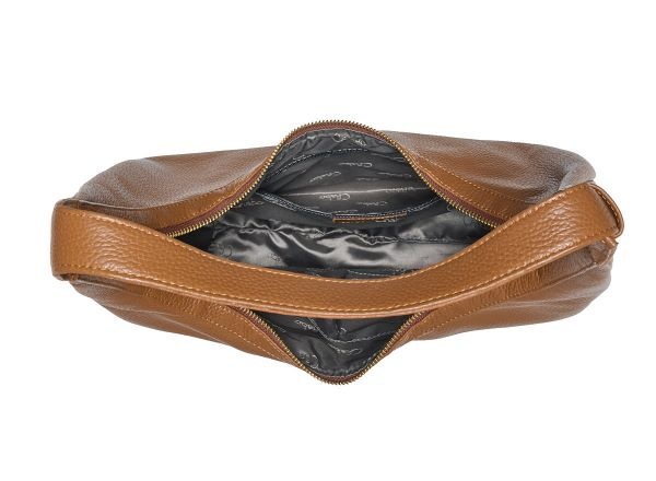 Chabo Leren Schoudertas Hobo Brisbane Camel