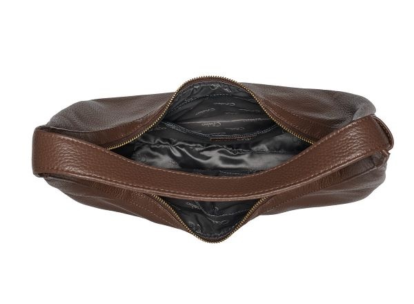 Chabo Leren Schoudertas Hobo Brisbane Chocolate