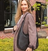 Chabo Leren Schoudertas Hobo Brisbane Black