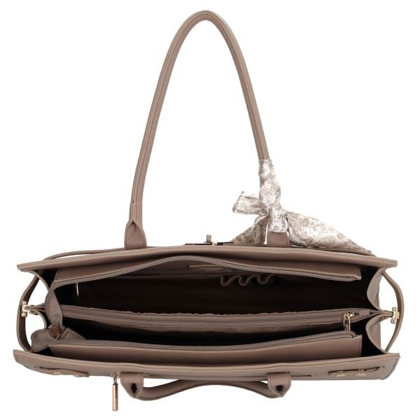 CHARM LONDON BAGS  The Hamptons Laptoptas 15,6 inch Light taupe