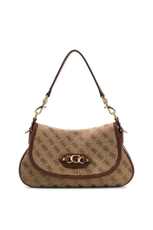 Guess Samantha logo schoudertas Brown logo
