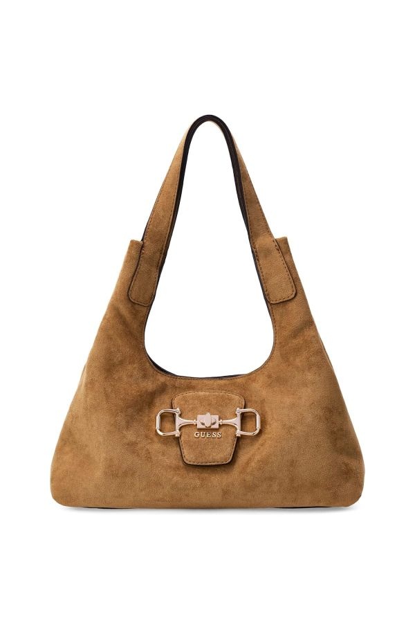 Guess Sunset Schoudertas Hobo Tas suède Tan