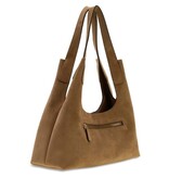 Guess Sunset Schoudertas Hobo Tas suède Tan