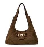 Guess Sunset Schoudertas Hobo Tas suède Olive