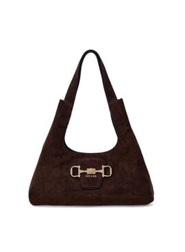 Guess Sunset Schoudertas Hobo Tas suède Espresso