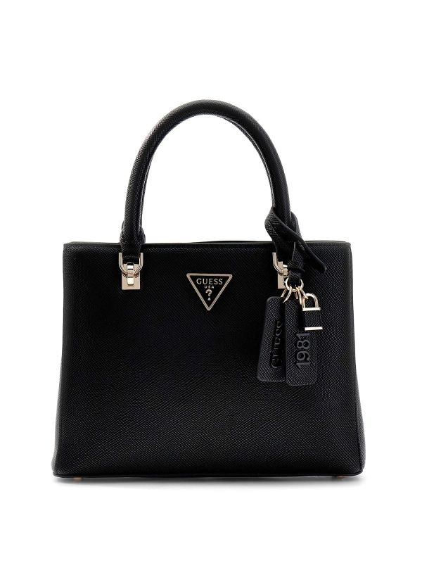 Guess Handtas Noelle saffiano Black