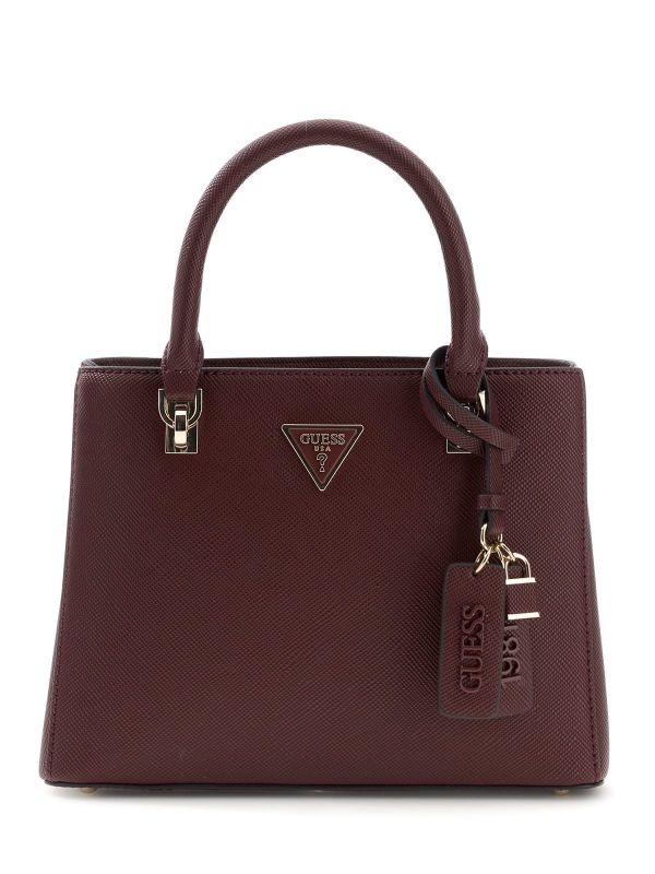 Guess Handtas Noelle saffiano Burgundy
