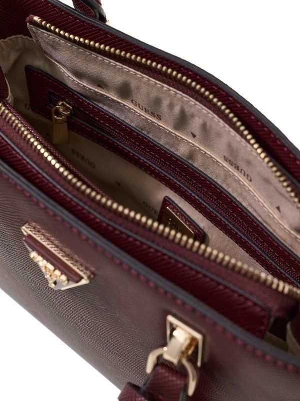 Guess Handtas Noelle saffiano Burgundy