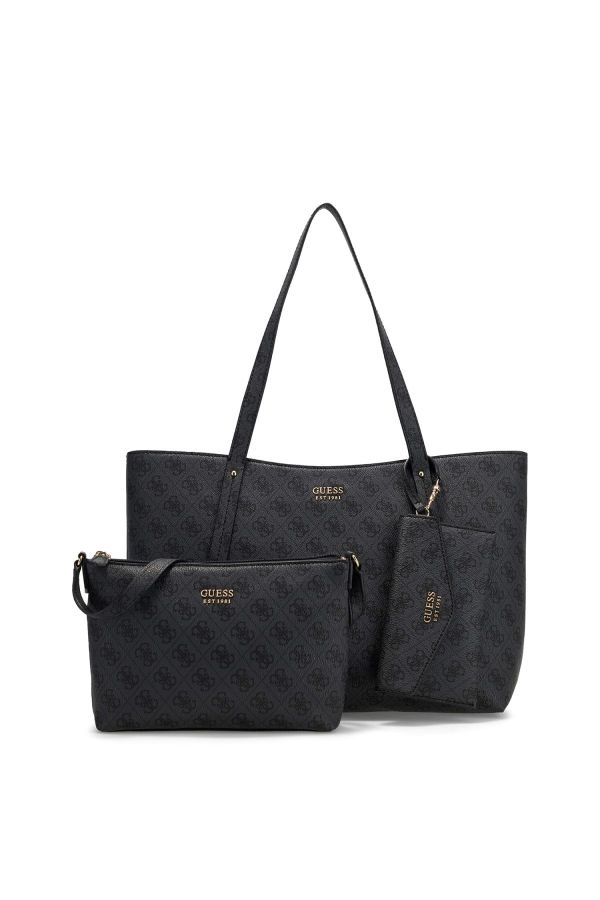 Guess Brenton Shopper donker grijs logo