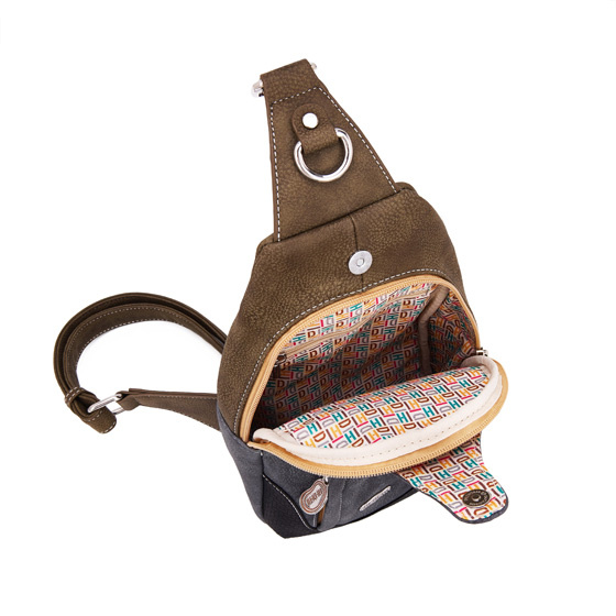 Hi Di Hi Rugtas/slingband Carol CL36 Green/beige/grey