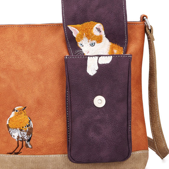 Hi Di Hi Crossbody/schoudertas Quack QU09 Orange-Purple