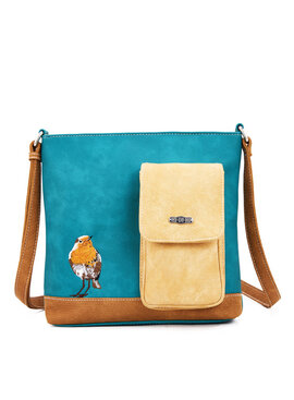 Hi Di Hi Crossbody/schoudertas Quack QU010 Teal/Beige