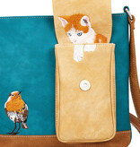 Hi Di Hi Crossbody/schoudertas Quack QU010 Teal/Beige