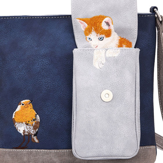 Hi Di Hi Crossbody/schoudertas Quack QU11 Blue/grey