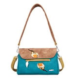 Hi Di Hi Clutch/schoudertas/crossoverTwiggle TW10 Teal/Brown