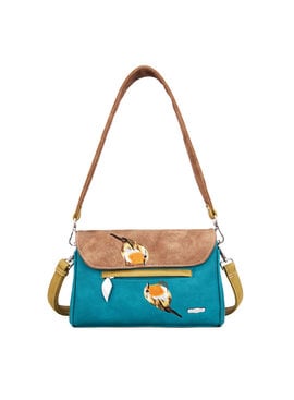 Hi Di Hi Clutch/schoudertas/crossoverTwiggle TW10 Teal/Brown