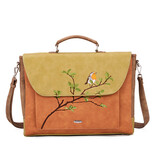 Hi Di Hi Busy Bird Schoudertas/laptoptas BUB01 Orange/Green
