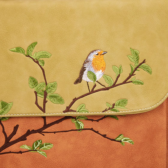 Hi Di Hi Busy Bird Schoudertas/laptoptas BUB01 Orange/Green