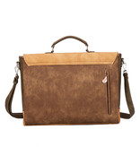 Hi Di Hi Busy Bird Schoudertas/laptoptas BUB03 Brown/Beige