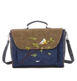 Hi Di Hi Busy Bird Schoudertas/laptoptas BUB04 Blue/green