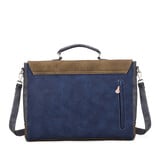 Hi Di Hi Busy Bird Schoudertas/laptoptas BUB04 Blue/green