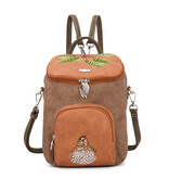 Hi Di Hi rugtas/schoudertas Woods  WOO01 Brown/Orange