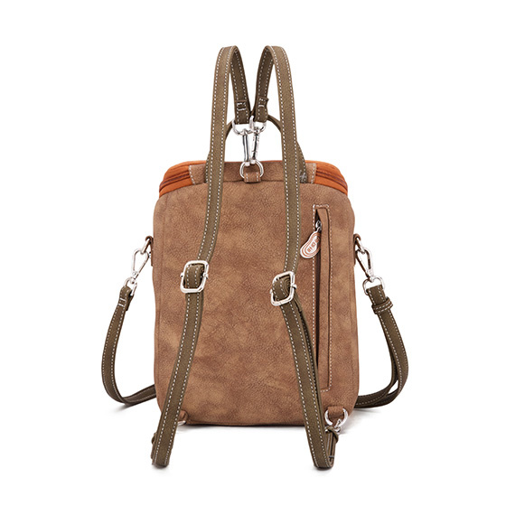 Hi Di Hi rugtas/schoudertas Woods  WOO01 Brown/Orange