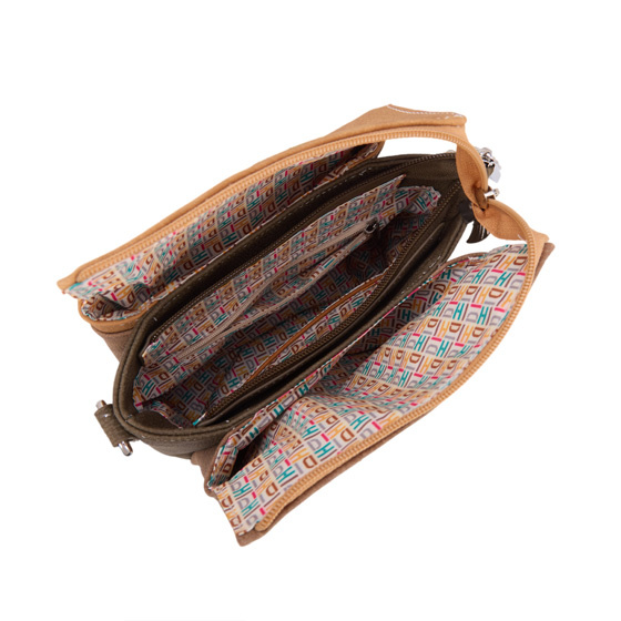 Hi Di Hi Crossbody/schoudertas Tweet  TT08 Brown/Beige
