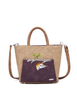 Hi Di Hi Handtas/schoudertas Flip  FP02 Beige/Purple