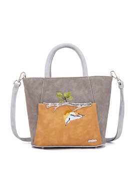 Hi Di Hi Handtas/schoudertas Flip FP03 Grey/Brown