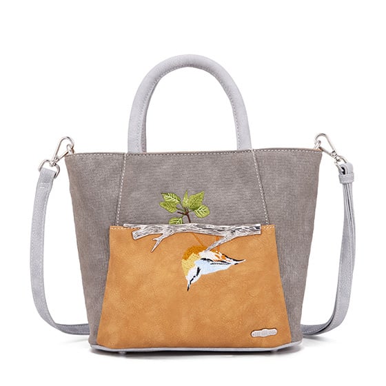 Hi Di Hi Handtas/schoudertas Flip FP03 Grey/Brown
