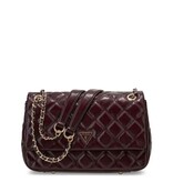 Guess Schoudertas Juliet doorgestikt Burgundy