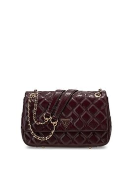 Guess Schoudertas Juliet doorgestikt Burgundy