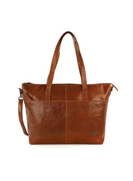 Bear Design Leren Shopper 'Nora' Andorra Cognac