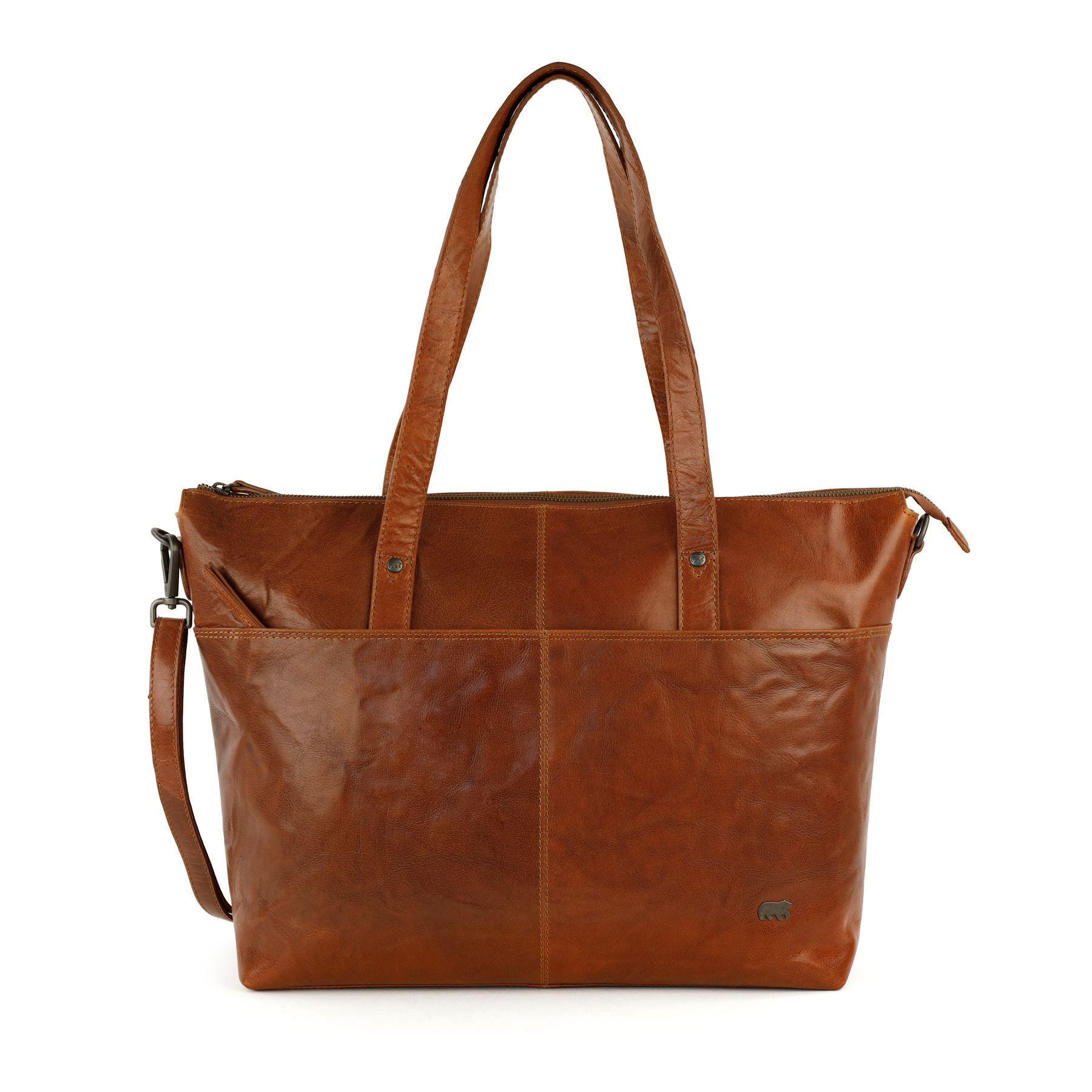 Bear Design Leren Shopper 'Nora' Andorra Cognac