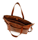 Bear Design Leren Shopper 'Nora' Andorra Cognac