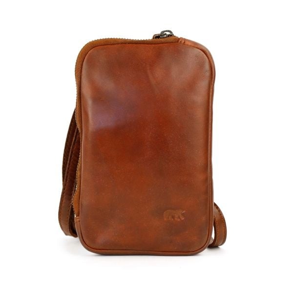 Bear Design Telefoon-/schoudertasje 'Camille' Cognac