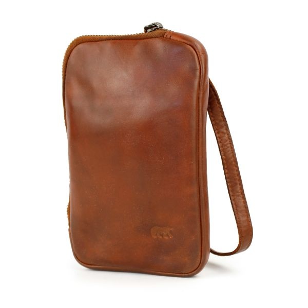 Bear Design Telefoon-/schoudertasje 'Camille' Cognac