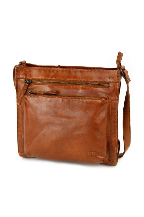 Bear Design Ruime schoudertas 'Marisa' cognac