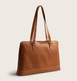 Chesterfield Leren Laptop Schoudertas Cognac Isara