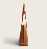 Chesterfield Leren Laptop Schoudertas Cognac Isara