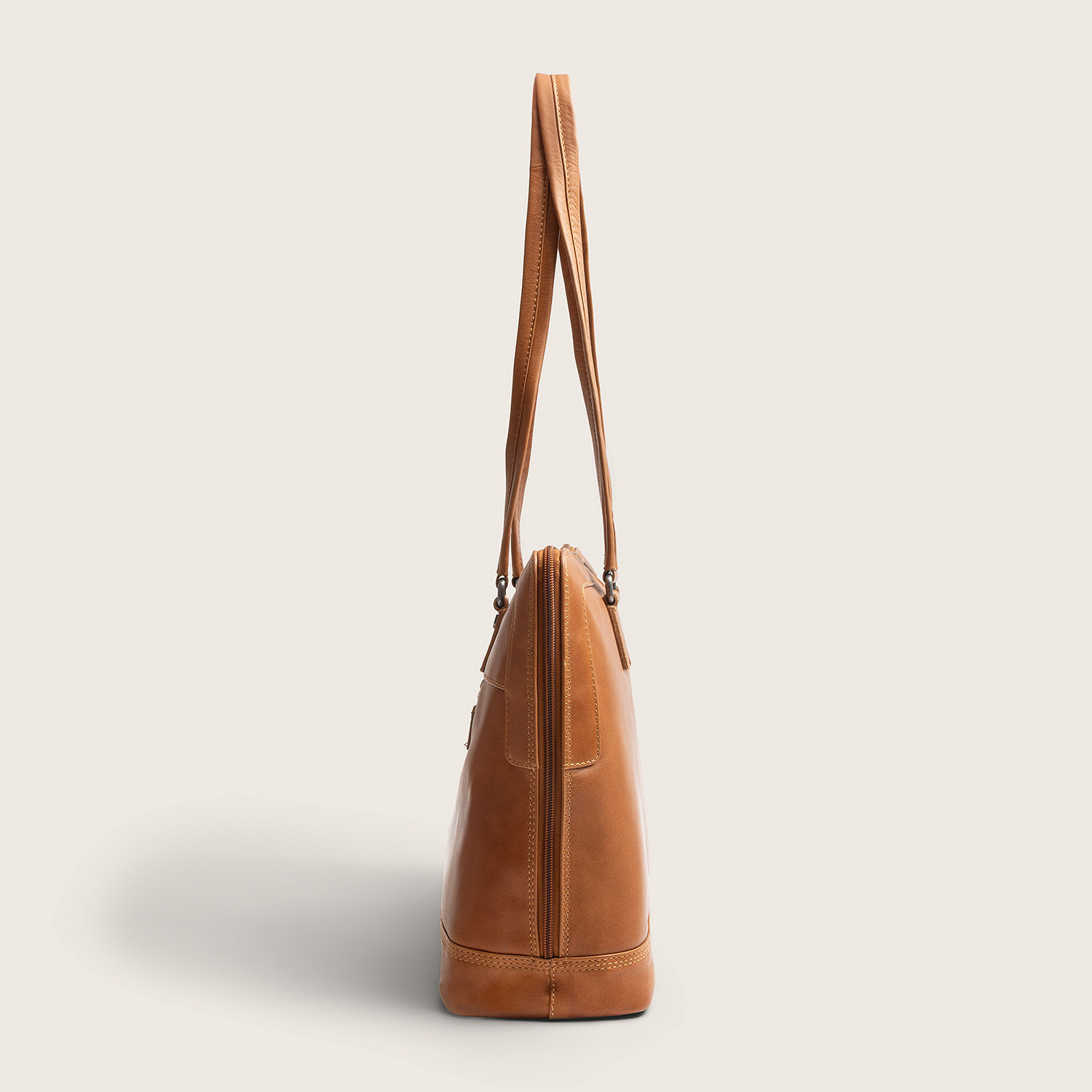 Chesterfield Leren Laptop Schoudertas Cognac Isara