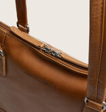Chesterfield Leren Laptop Schoudertas Cognac Isara