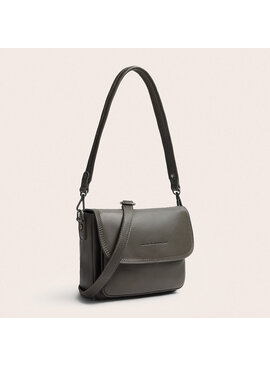 Chesterfield Leren schoudertas Clay Grey Miloa