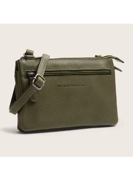 Chesterfield Leren Crossbody Tas Olijfgroen Brisa