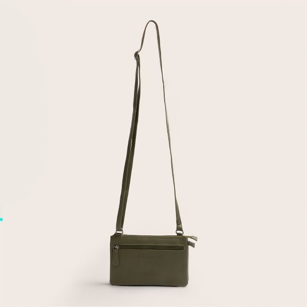 Chesterfield Leren Crossbody Tas Olijfgroen Brisa
