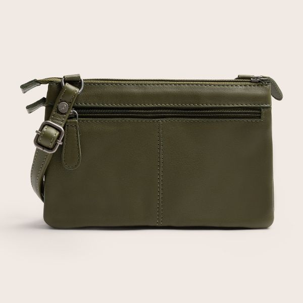 Chesterfield Leren Crossbody Tas Olijfgroen Brisa
